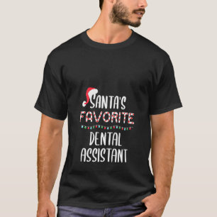 Vrouwen Santas Favoriete tandheelkundige assistent T-shirt