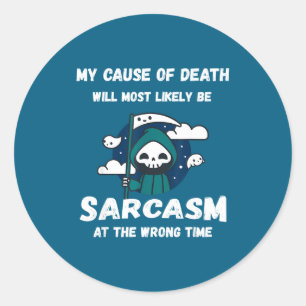 vrouwen Sarcasme Sarcasme Mensen Grap Ronde Sticker