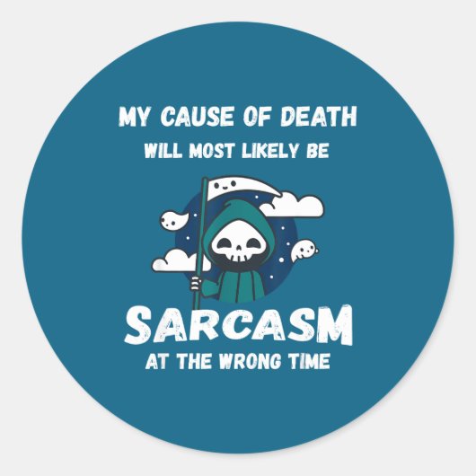 vrouwen Sarcasme Sarcasme Mensen Grap Ronde Sticker (Voorkant)
