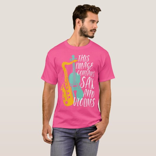 Vrouwen Sax en violen Grappige saxofonist Orch T-shirt (Voorkant volledig)