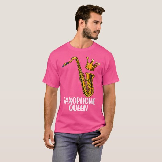 Vrouwen Saxofoon Jazz Music Gift Vrouwen Saxofoon  T-shirt (Voorkant volledig)