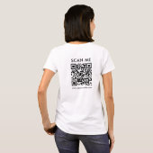 Vrouwen scannen me QR-code dubbelzijdig afdrukken T-shirt (Achterkant volledig)