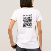 Vrouwen scannen me QR-code dubbelzijdig afdrukken T-shirt (Achterkant)