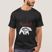 Vrouwen Schattige Dankbaar Mama Beer T-shirt Dankb (Voorkant)