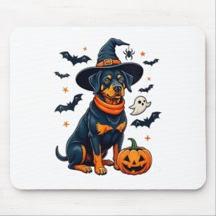 Vrouwen Schattige Halloween Rottweiler Dog V-neck Muismat