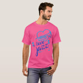 Vrouwen Schattige I Love Jazz Heart Trompet Jazz M T-shirt (Voorkant volledig)