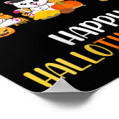 Vrouwen Schattige Kitten Halloween Cat Christmas H Poster (Hoek)