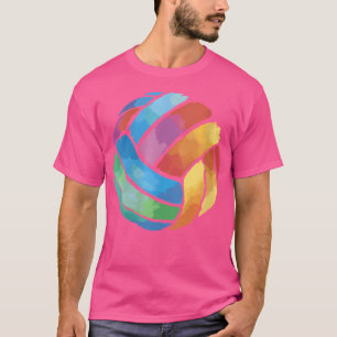 Vrouwen Schattige Kleurrijk Volleybal T-shirt - Co