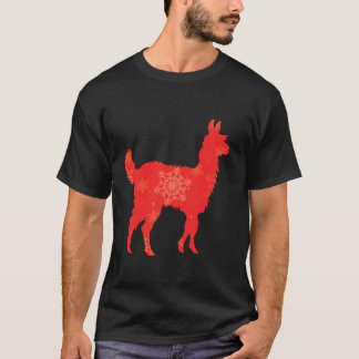 Vrouwen Schattige Llama Lover Funny Winter Christm T-shirt
