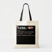 vrouwen schattige neen definitie grootmabloem tote bag (Voorkant)