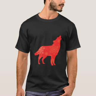 Vrouwen Schattige Wolf Lover Funny Winter Christma T-shirt