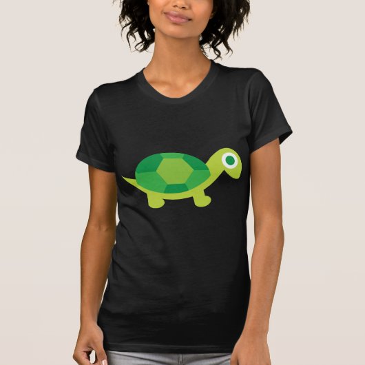 Vrouwen Schattigee Groene Schildpad Graphic T-shir T-shirt (Voorkant)