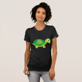Vrouwen Schattigee Groene Schildpad Graphic T-shir T-shirt (Voorkant volledig)