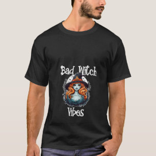 Vrouwen Schattigee Heks Spooky Haunted Design Bad T-shirt