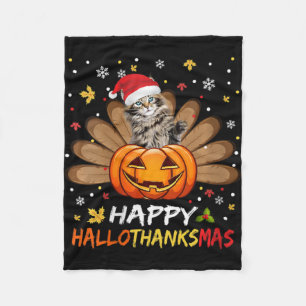 Vrouwen Schattigee Kat Happy Hallothanksmas Hallow Fleece Deken
