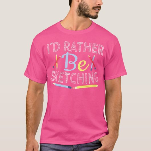 Vrouwen schetsen liever Illustrator T-shirt (Voorkant)