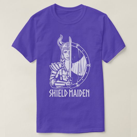 Vrouwen schilden meisjes Viking T-shirt (Design voorkant)