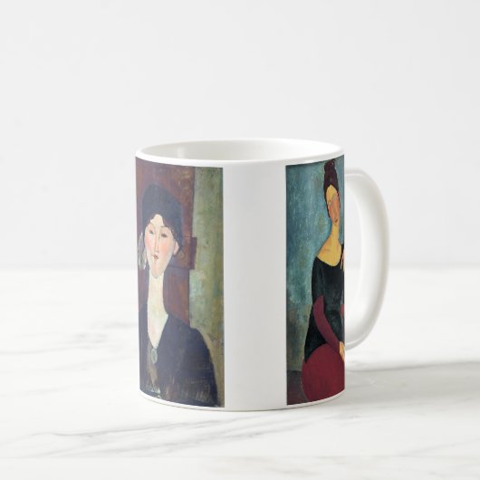 Vrouwen schilderij van Amedeo Modigliani Koffiemok (Voorkant rechts)