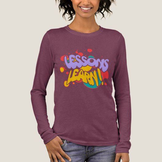 VROUWEN SCHILDERSPAT LES LANG SLEEVE Tri-Blend SHIRT (Voorkant)