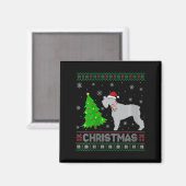Vrouwen Schnauzer Hond Xmas Tree Lighting Ugly Chr Magneet (Voorkant / Achterkant)
