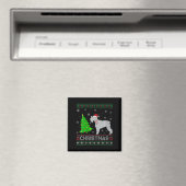 Vrouwen Schnauzer Hond Xmas Tree Lighting Ugly Chr Magneet (Insitu (Vaatwasser))