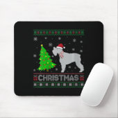 Vrouwen Schnauzer Hond Xmas Tree Lighting Ugly Chr Muismat (Met muis)