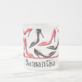 Vrouwen Schoenen High Frosted Glass Coffee Mok Cup (Center)