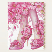 Vrouwen schoenen met bloemen planner (Achterkant)