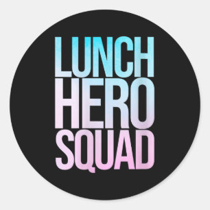 Vrouwen School Lunch Hero Squad Cafetaria werkneme Ronde Sticker