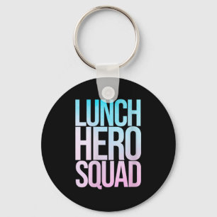 Vrouwen School Lunch Hero Squad Cafetaria werkneme Sleutelhanger
