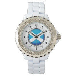 Vrouwen Schotland Vlag Strass Emaille Horloge