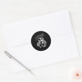 Vrouwen schreeuwen gruwelijk gezicht Sder terreur  Ronde Sticker (Envelop)
