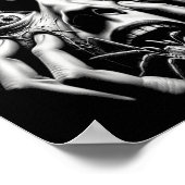 Vrouwen Schreeuwen Horror Face Sder Terror Creepy  Poster (Hoek)