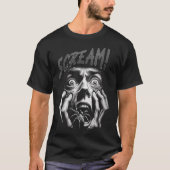 Vrouwen Schreeuwen Horror Face Sder Terror Creepy  T-shirt (Voorkant)