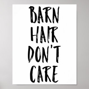 Vrouwen schuur haar niet zorg grappig paard cadeau poster