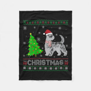 Vrouwen Scottie Hond Kerstboom Lighting Ugly Chris Fleece Deken