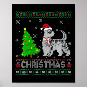 Vrouwen Scottie Hond Kerstboom Lighting Ugly Chris Poster