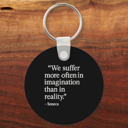 Vrouwen Seneca Quote lijden in de verbeelding stoï Sleutelhanger (Voorkant)