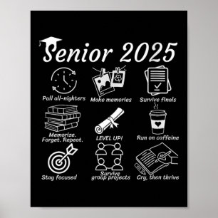 Vrouwen Senior Jaar Student - Grappige CL van 2025 Poster