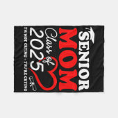 Vrouwen Senior Mom 2025 CL van 2025 Trotse moeder  Fleece Deken (Voorkant (Horizontaal))