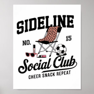 Vrouwen Sideline Sociale Club Voetbal Moeder Wedst Poster