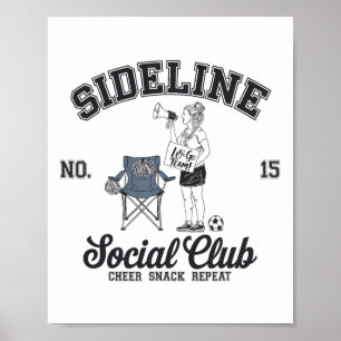 Vrouwen Sideline Sociale Club Voetbal Moeder Wedst Poster