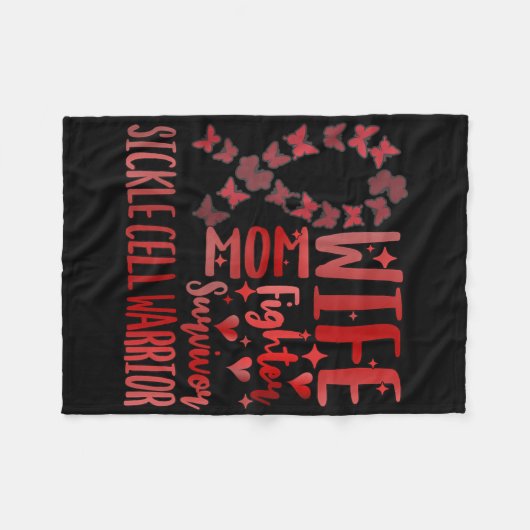 Vrouwen Sikkelcel Bloedaandoening Strijder Strijde Fleece Deken (Voorkant (Horizontaal))