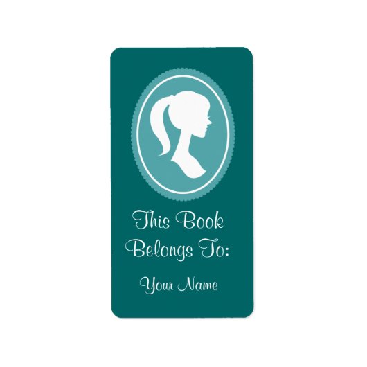  vrouwen silhouet boekenplaten Stickers cadeau (Voorkant)