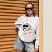 Vrouwen Silhouet Rood & Zwart Lineair Feministisch Trui