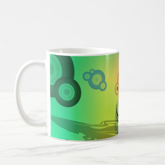 Vrouwen Silhouette Muziek en Ritme Koffiemok (Links)