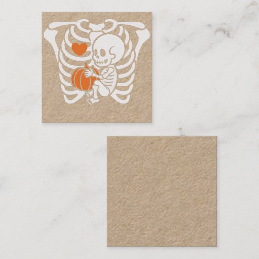 Vrouwen Skeleton Zwangerschap aankondiging Hallowe (Voorkant / Achterkant)