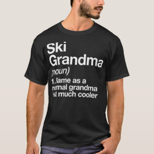 Vrouwen Ski Oma Definitie Grappige Sport VNeck T-shirt