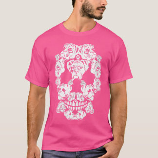 Vrouwen Skull Boxer Skeleton Halloween kostuum lit T-shirt