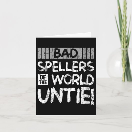 Vrouwen Slechte Spellers van de Wereld Untie Grapp Kaart (Voorkant)